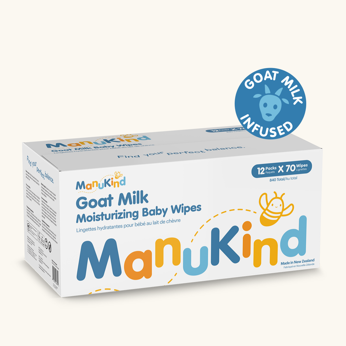New Zealand Goat Milk Infused Wipes